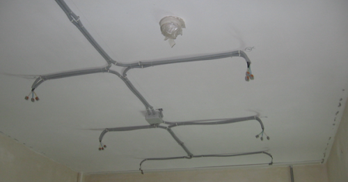 Câblage au plafond