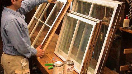 Réparation de cadres de fenêtres en bois