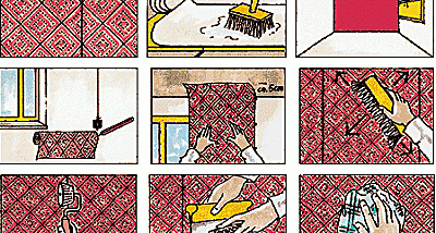 Schéma de pose de papier peint